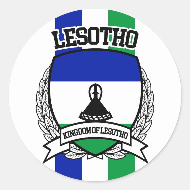 Lesotho Classic Round Sticker (Front)