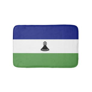 Lesotho flag bath mat