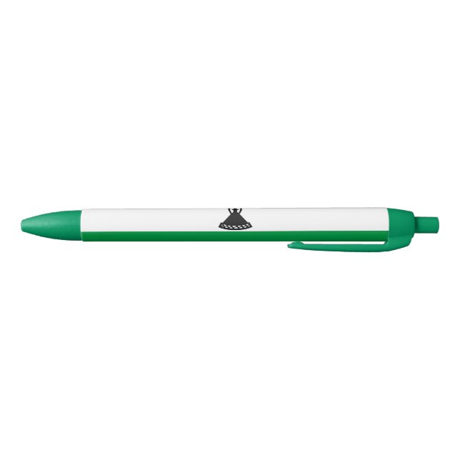 Lesotho Flag Black Ink Pen (Bottom)