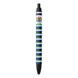Lesotho Flag Cute Patriotic Black Ink Pen