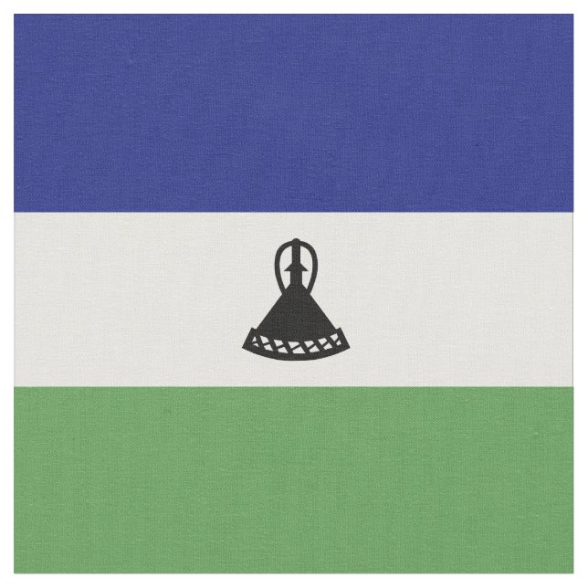 Lesotho flag fabric (Close Up)