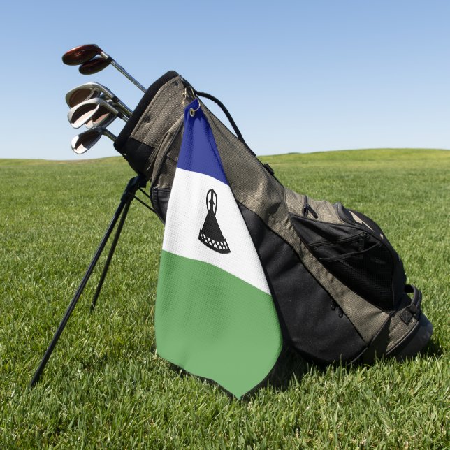 Lesotho flag golf towel (Green)