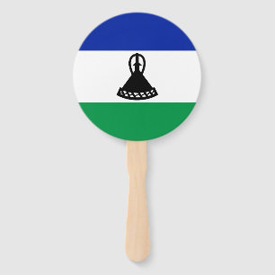 Lesotho Flag Hand Fan
