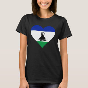 Lesotho Flag Heart Lesotho  Love Lesotho T-Shirt