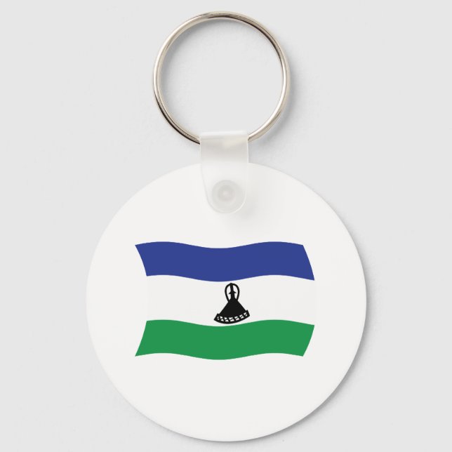 Lesotho Flag Keychain (Front)