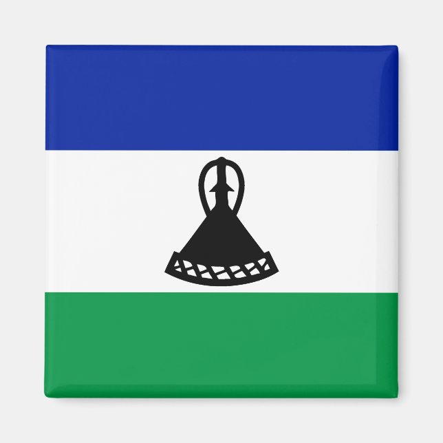 Lesotho Flag Magnet (Front)