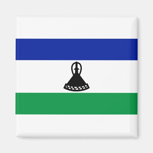 Lesotho Flag Magnet (Front)