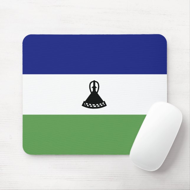 Lesotho flag mouse pad (With Mouse)