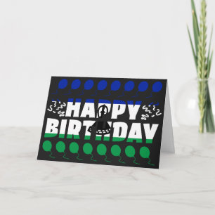 Lesotho Flag Patriotic Birthday Card