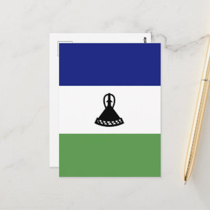Lesotho flag postcard