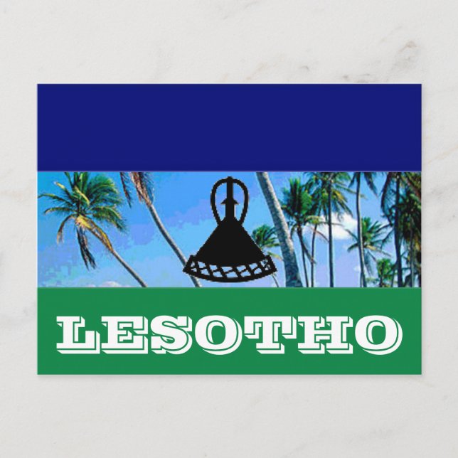 Lesotho flag postcard (Front)