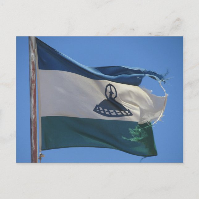 lesotho flag postcard (Front)