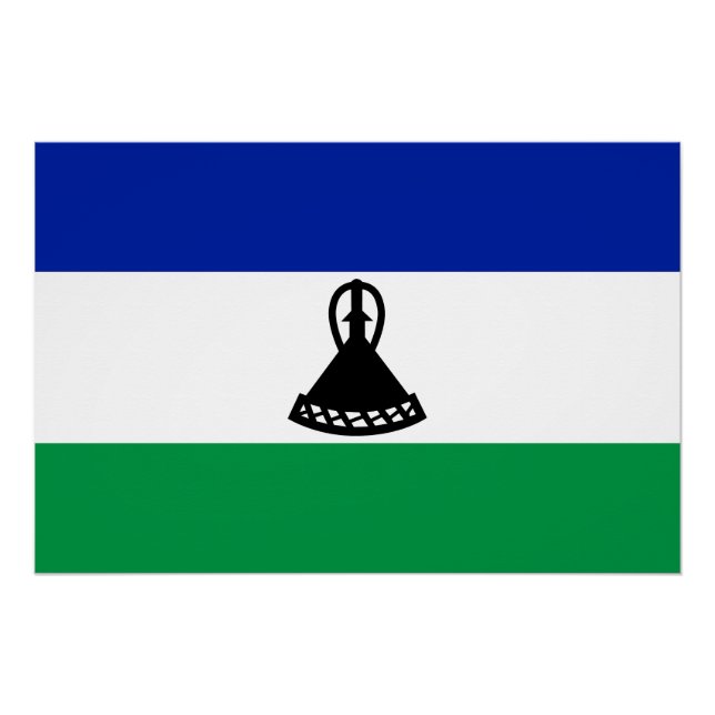 Lesotho Flag Poster (Front)