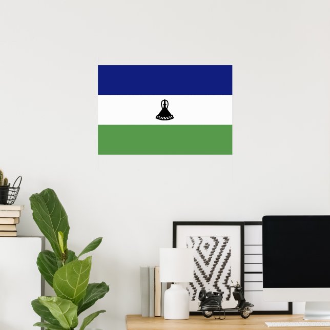 Lesotho flag poster (Home Office)