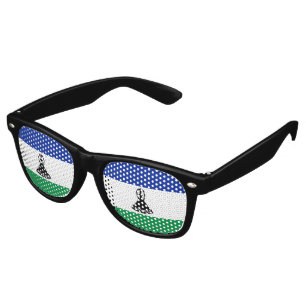 Lesotho Flag Retro Sunglasses