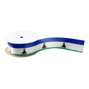Lesotho Flag Satin Ribbon