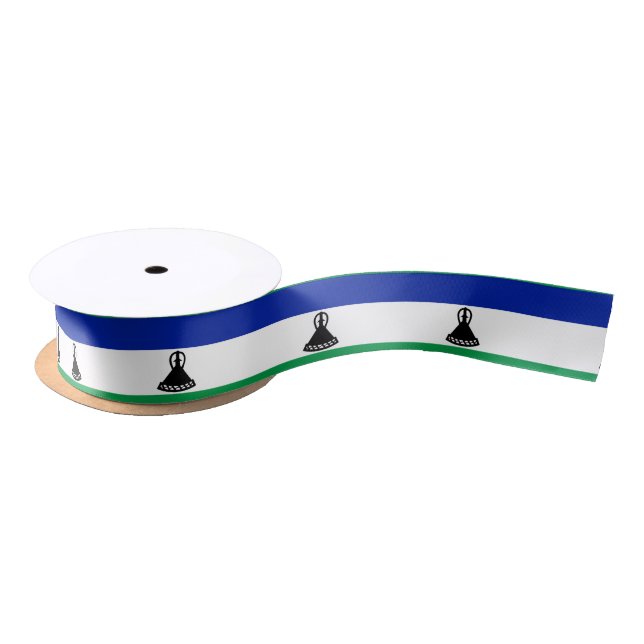 Lesotho Flag Satin Ribbon (Spool)