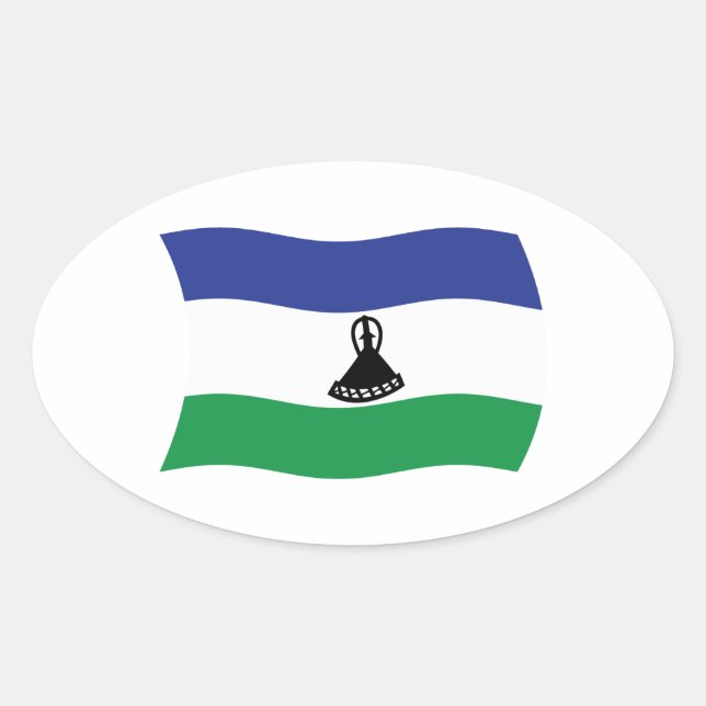 Lesotho Flag Sticker (Front)