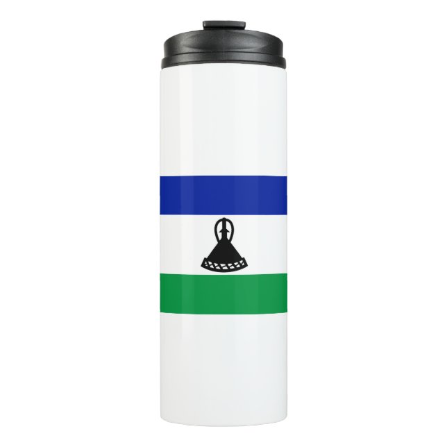 Lesotho Flag Thermal Tumbler (Front)