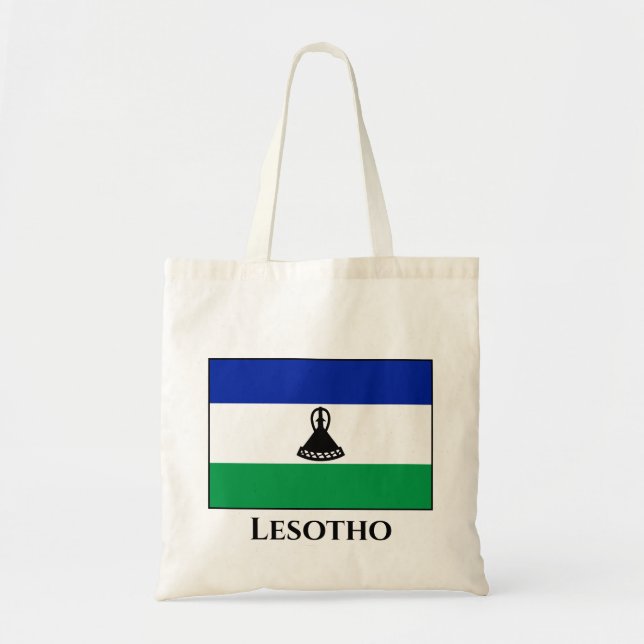 Lesotho Flag Tote Bag (Front)