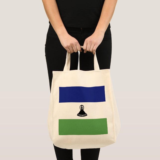 Lesotho flag tote bag (Front (Product))