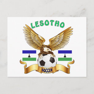 Lesotho Football Designs Postcard