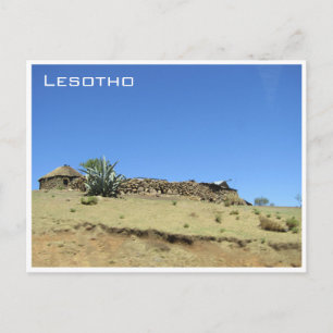 lesotho hut postcard