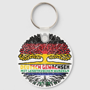 Lesotho Lesothisch Deutsch Deutschland Baum Wurzel Key Ring