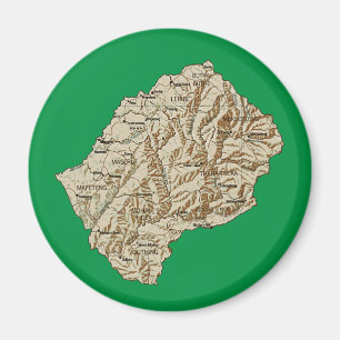 Lesotho Map Magnet