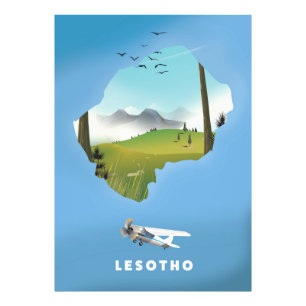 Lesotho South Africa Ski poster