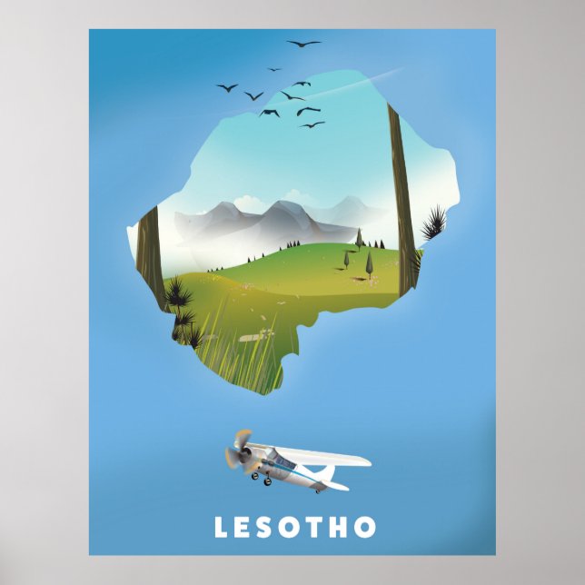 Lesotho South Africa Ski poster (Front)