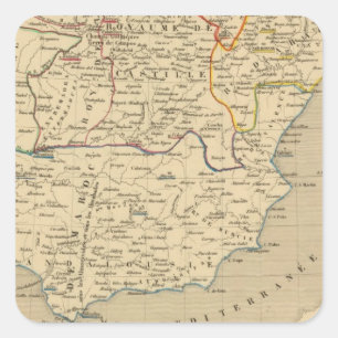 L'Espagne 1027 a 1212 Square Sticker