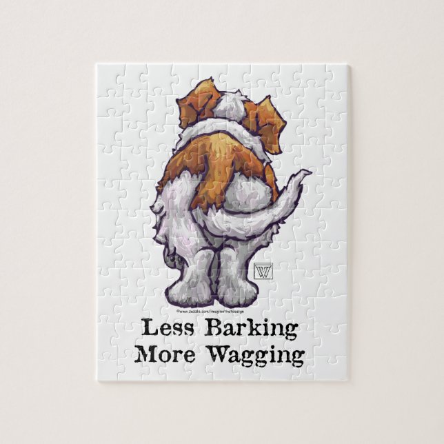Less Barking, More Wagging Jigsaw Puzzle (Vertical)