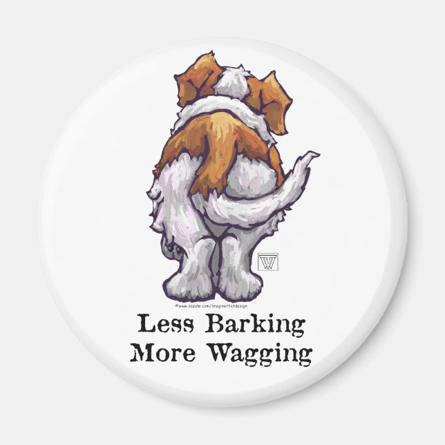 Less Barking, More Wagging Magnet (Front)