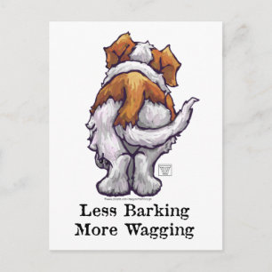 Less Barking, More Wagging Postcard