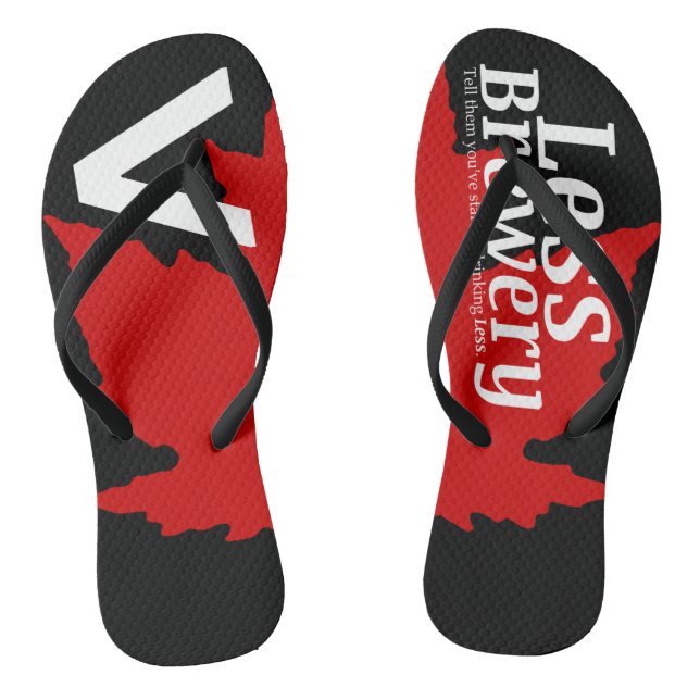 Less Brewery Canada Jandals Thongs (Footbed)