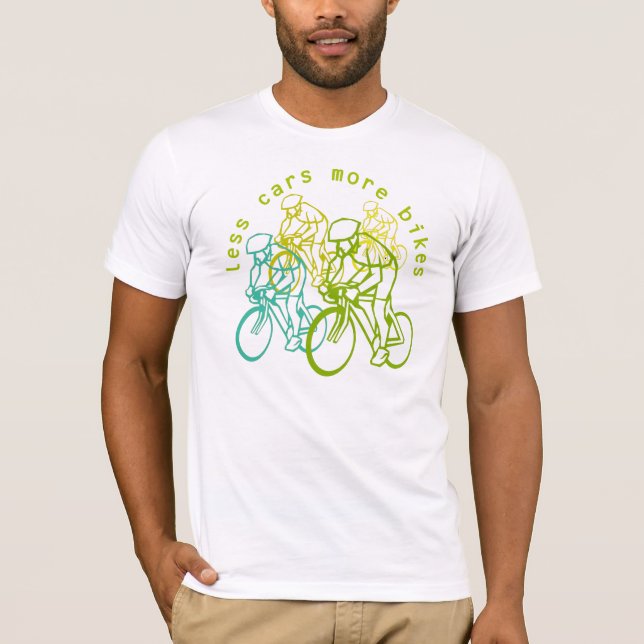 Less cars more bikes T-Shirt (Front)