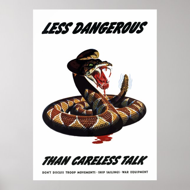 Less Dangerous Than Careless Talk Poster (Front)