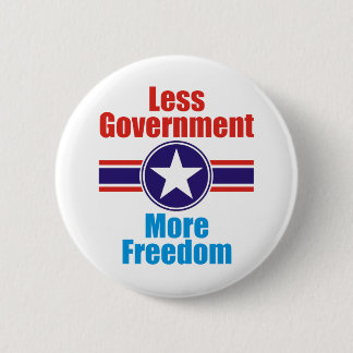 less government 6 cm round badge