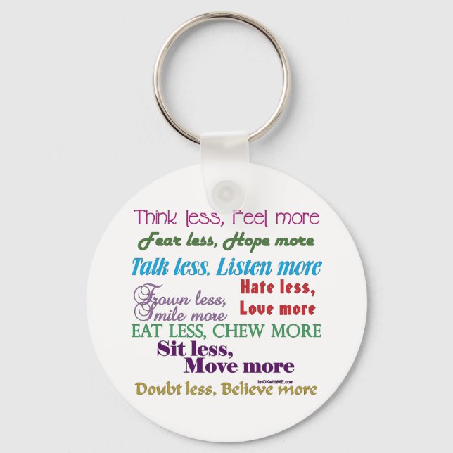 Less is More Key Ring (Front)
