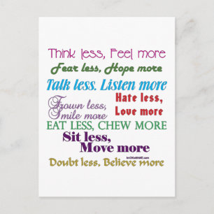 Less is More Postcard