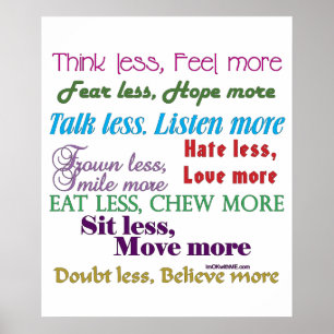 Less is More Poster