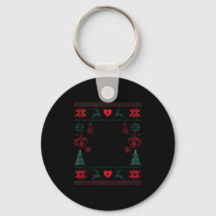 Less Jingle More Hygge Christmas Swedish Norwegian Key Ring