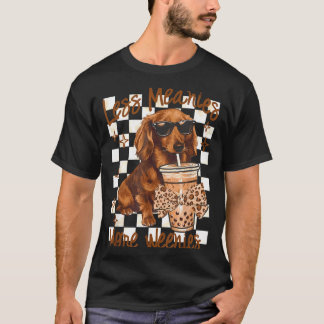 Less Meanies More Weenies Dog Dachshund Drinking T-Shirt
