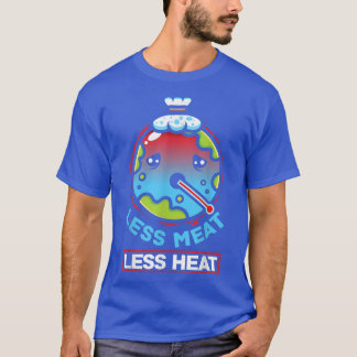 Less Meat Less Heat Vegan Vegetarian Tofu Soy Food T-Shirt
