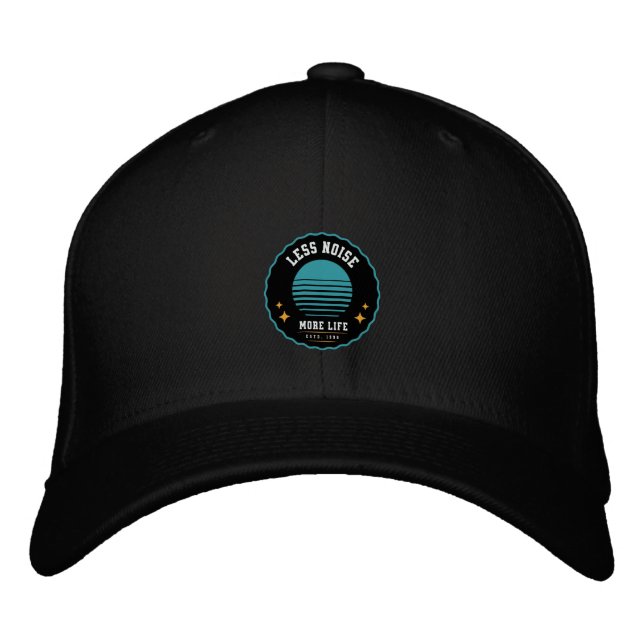 Less Noise, More Life – Retro Hat Design (Front)