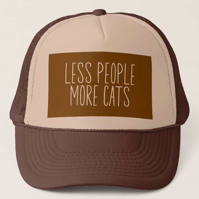 Less People More Cats Trucker Hat (Front)