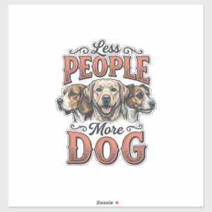 Less People More Dog Vintage Dog Lover Design_1