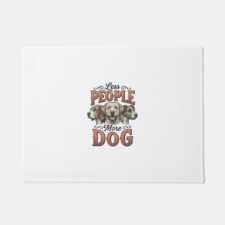 Less People More Dog Vintage Dog Lover Design_1 Doormat