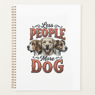 Less People More Dog Vintage Dog Lover Design_1 Planner